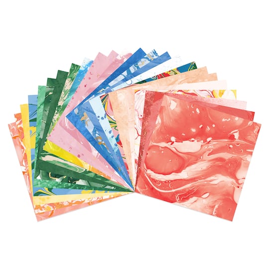 Craft Smith 12" x 12" Splatter & Swirl Paper Pad, 48 Sheets